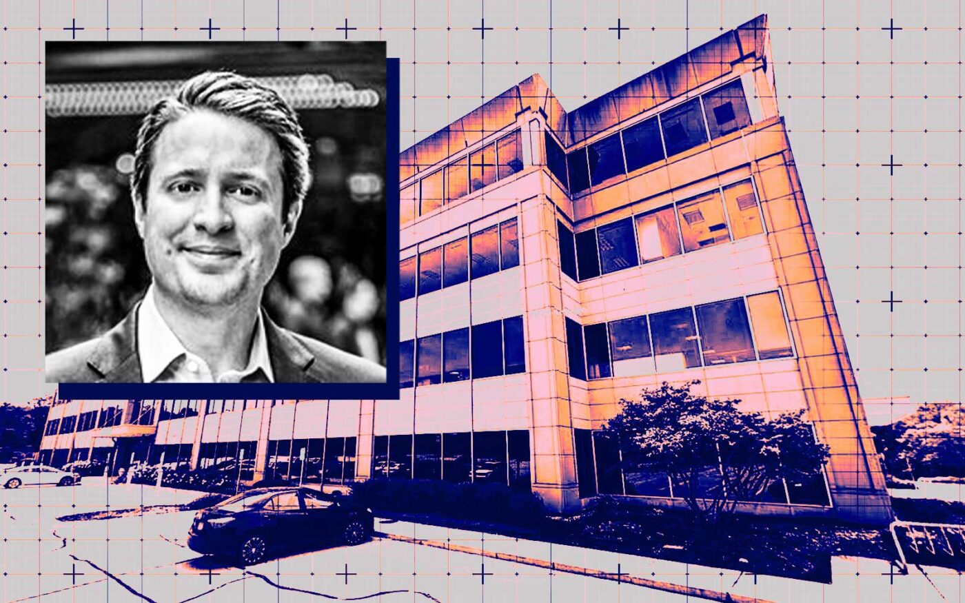 <p>Twenty Lake Holdings CEO Joe Miller with 27201 Bella Vista Parkway in Warrenville (Getty, Twenty Lake Holdings, LinkedIn, Google Maps)</p>
