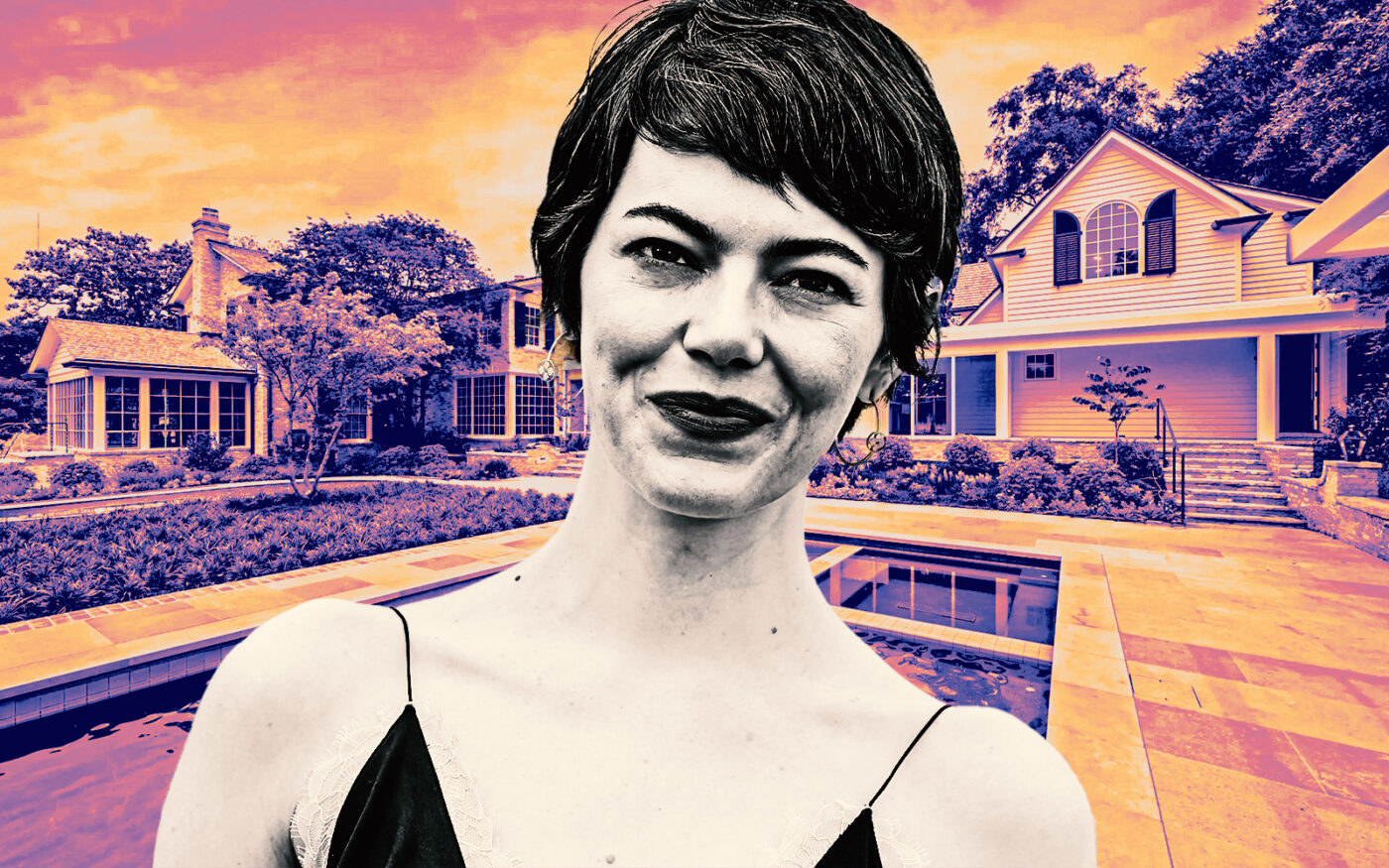 <p>Emma Stone with 2109 Rockmoor Avenue in Austin (Getty, Eric Moreland Group)</p>
